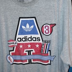 Men's Adidas Gray Graphic Tee Shirt Sz 2XL